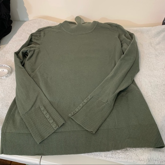 Turtleneck with Button Detailing on cuffs - Picture 2 of 6